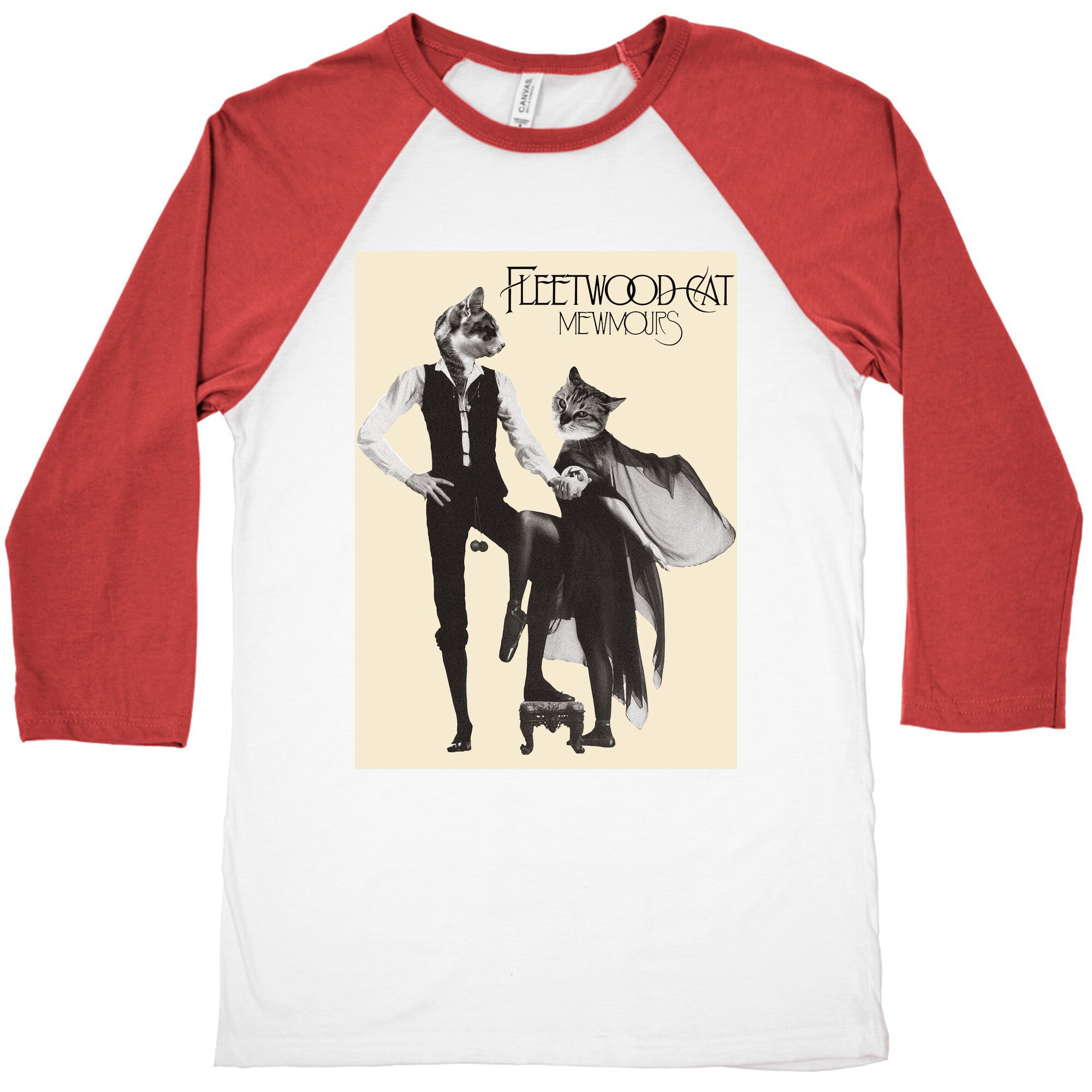 Fleetwood Cat Mewmours Mashup Baseball Tee